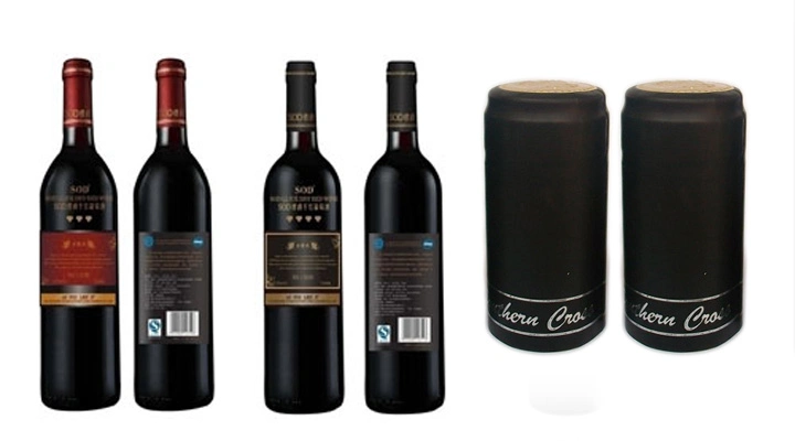 Matte Black Color Heat Sensitive Shrinkable PVC Wine Capsules